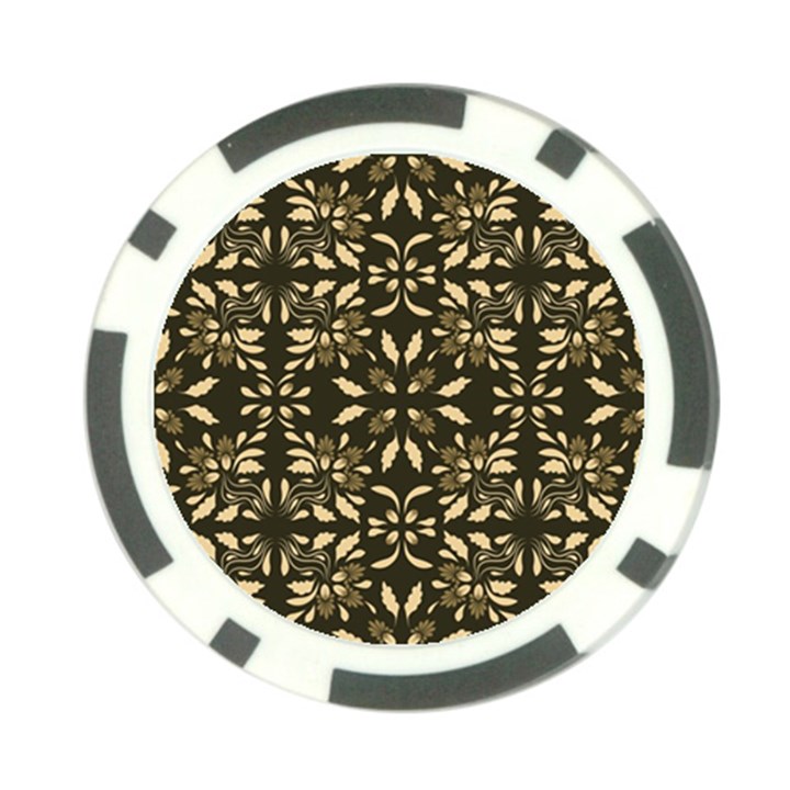 Folk flowers print Floral pattern Ethnic art Poker Chip Card Guard