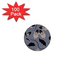 Folk Flowers Print Floral Pattern Ethnic Art 1  Mini Buttons (100 Pack)  by Eskimos