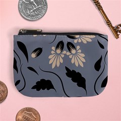 Folk Flowers Print Floral Pattern Ethnic Art Mini Coin Purse by Eskimos