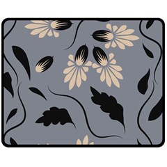 Folk Flowers Print Floral Pattern Ethnic Art Fleece Blanket (medium)  by Eskimos