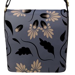 Folk Flowers Print Floral Pattern Ethnic Art Flap Closure Messenger Bag (s) by Eskimos