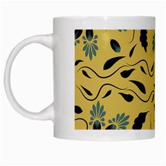 Folk Flowers Print Floral Pattern Ethnic Art White Mugs by Eskimos