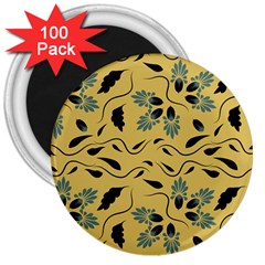 Folk Flowers Print Floral Pattern Ethnic Art 3  Magnets (100 Pack) by Eskimos