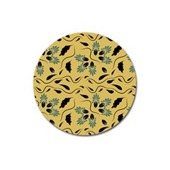 Folk Flowers Print Floral Pattern Ethnic Art Magnet 3  (round) by Eskimos