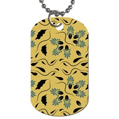 Folk Flowers Print Floral Pattern Ethnic Art Dog Tag (two Sides)