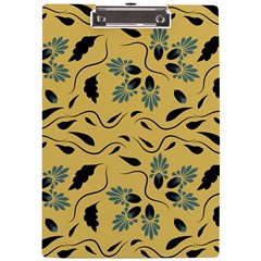 Folk Flowers Print Floral Pattern Ethnic Art A4 Clipboard by Eskimos