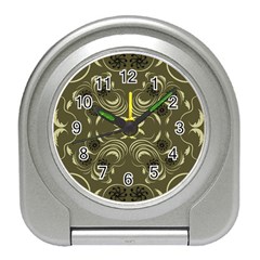 Folk Flowers Print Floral Pattern Ethnic Art Travel Alarm Clock by Eskimos