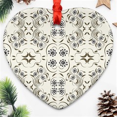 Folk Flowers Print Floral Pattern Ethnic Art Ornament (heart) by Eskimos