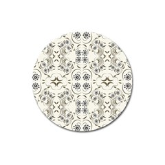 Folk Flowers Print Floral Pattern Ethnic Art Magnet 3  (round) by Eskimos