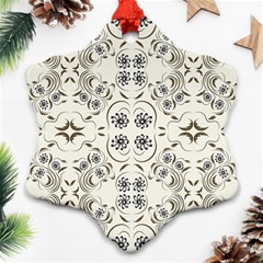 Folk Flowers Print Floral Pattern Ethnic Art Ornament (snowflake) by Eskimos