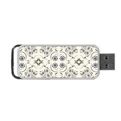 Folk Flowers Print Floral Pattern Ethnic Art Portable Usb Flash (two Sides) by Eskimos