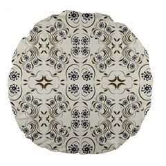 Folk Flowers Print Floral Pattern Ethnic Art Large 18  Premium Flano Round Cushions by Eskimos