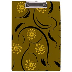 Folk Flowers Print Floral Pattern Ethnic Art A4 Clipboard by Eskimos