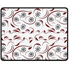 Folk Flowers Print Floral Pattern Ethnic Art Fleece Blanket (medium)  by Eskimos