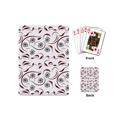 Folk Flowers Print Floral Pattern Ethnic Art Playing Cards Single Design (mini) by Eskimos