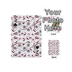 Folk Flowers Print Floral Pattern Ethnic Art Playing Cards 54 Designs (mini) by Eskimos