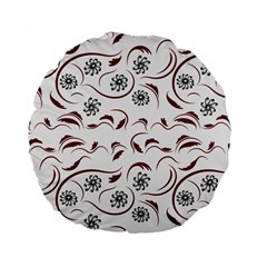 Folk Flowers Print Floral Pattern Ethnic Art Standard 15  Premium Round Cushions by Eskimos