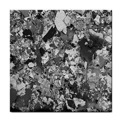 Black And White Debris Texture Print Tile Coaster by dflcprintsclothing