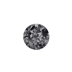 Black And White Debris Texture Print 1  Mini Buttons by dflcprintsclothing