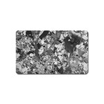 Black And White Debris Texture Print Magnet (Name Card) Front