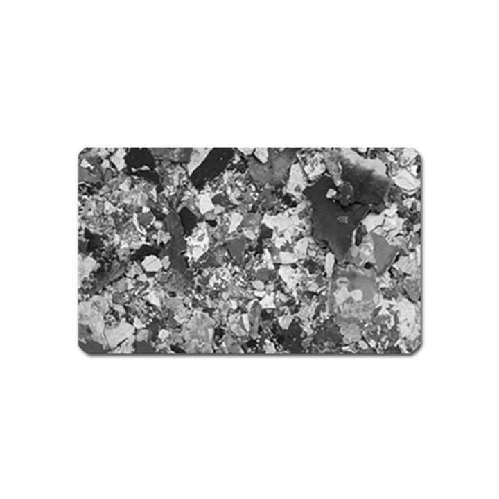 Black And White Debris Texture Print Magnet (Name Card)