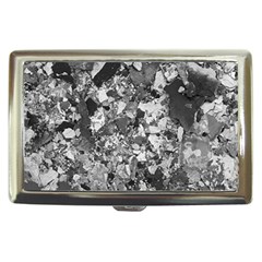 Black And White Debris Texture Print Cigarette Money Case by dflcprintsclothing