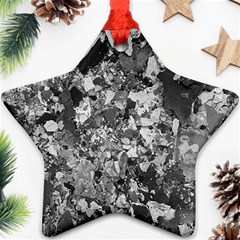 Black And White Debris Texture Print Star Ornament (two Sides) by dflcprintsclothing