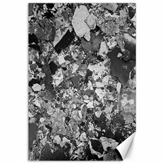 Black And White Debris Texture Print Canvas 12  X 18  by dflcprintsclothing