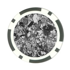 Black And White Debris Texture Print Poker Chip Card Guard by dflcprintsclothing