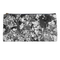 Black And White Debris Texture Print Pencil Case by dflcprintsclothing