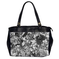 Black And White Debris Texture Print Oversize Office Handbag (2 Sides)