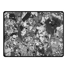 Black And White Debris Texture Print Fleece Blanket (small) by dflcprintsclothing