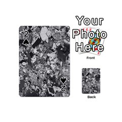 Black And White Debris Texture Print Playing Cards 54 Designs (mini) by dflcprintsclothing