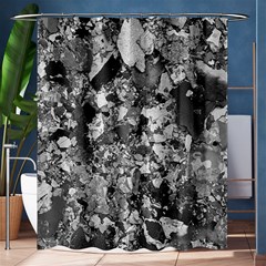 Black And White Debris Texture Print Shower Curtain 60  X 72  (medium)  by dflcprintsclothing