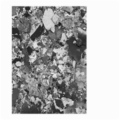 Black And White Debris Texture Print Small Garden Flag (two Sides) by dflcprintsclothing