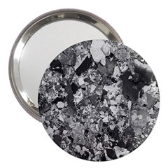 Black And White Debris Texture Print 3  Handbag Mirrors by dflcprintsclothing