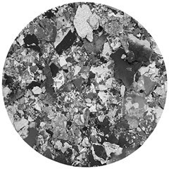 Black And White Debris Texture Print Wooden Puzzle Round