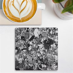 Black And White Debris Texture Print Uv Print Square Tile Coaster 