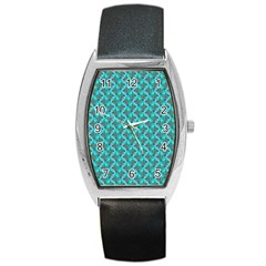 Digital Illusion Barrel Style Metal Watch