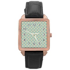 Fresh Scent Rose Gold Leather Watch 