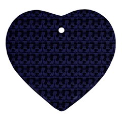 Fu Manchu Heart Ornament (two Sides)