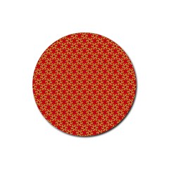 Funhouse Of Mirrors Rubber Coaster (round) by Sparkle