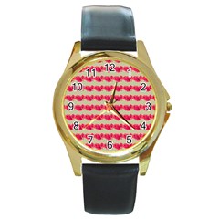 Garden Round Gold Metal Watch