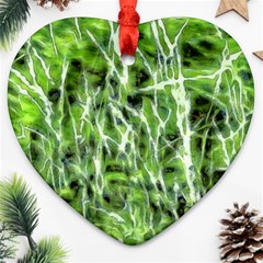 Green Desire Heart Ornament (two Sides)