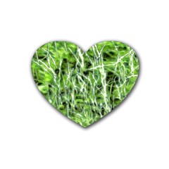 Green Desire Rubber Coaster (heart) by DimitriosArt