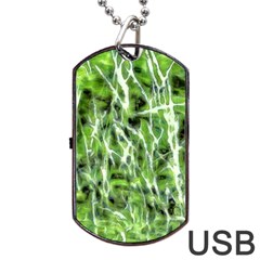 Green Desire Dog Tag Usb Flash (one Side) by DimitriosArt