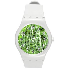 Green Desire Round Plastic Sport Watch (m) by DimitriosArt