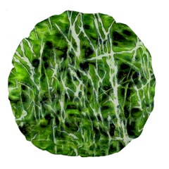 Green Desire Large 18  Premium Flano Round Cushions by DimitriosArt