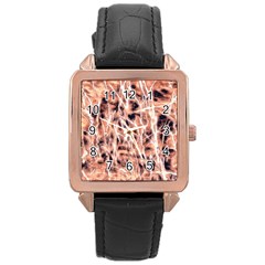 Pink Desire Rose Gold Leather Watch  by DimitriosArt