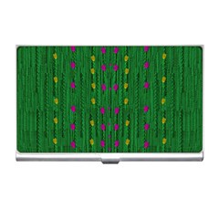 Forest Tulips Groowing To Reach The Divine Sky Pop-culture Business Card Holder by pepitasart